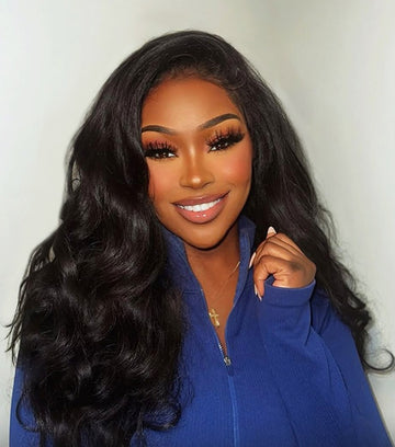 Whitney - Perruque Body Wave / Ondulé   pour prêt à porter, HD, pré-coupée, sans colle - 5x5 / 13x4 -  installation rapide, cheveux humains